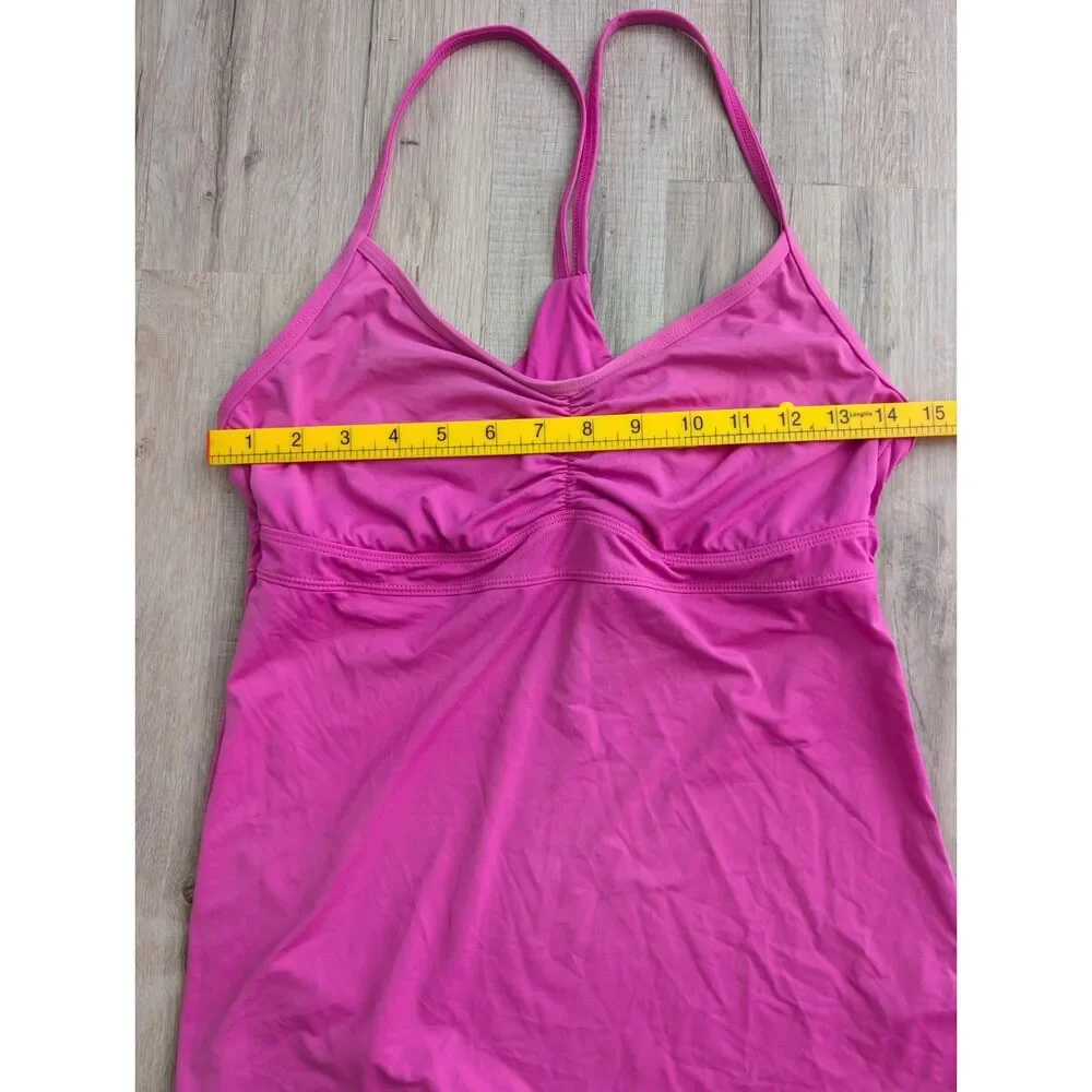 Athleta Swim Tankini Top in Bright Pink, Medium Tall (C9)